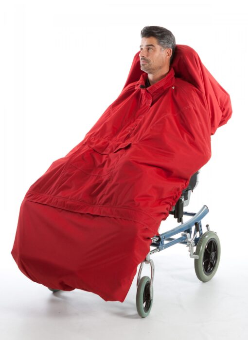 Vintercape och benskydd i ett utan ärm. 7335