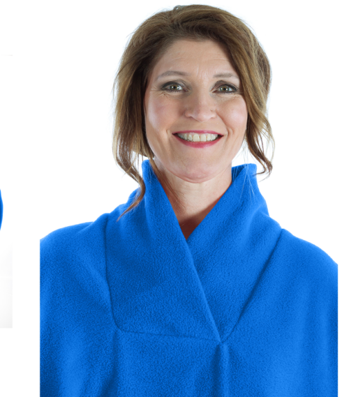 Fleece cape med sjalkrage och kort rygg 7387 - Bild 3