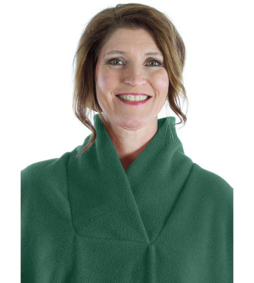 Fleece cape med sjalkrage och kort rygg 7387 - Bild 4