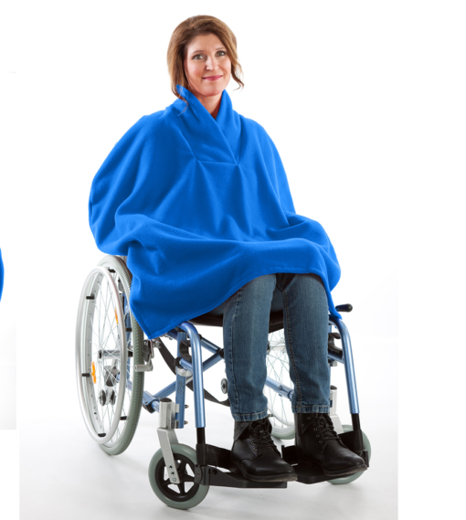 Fleece cape med sjalkrage och kort rygg 7387 - Bild 5
