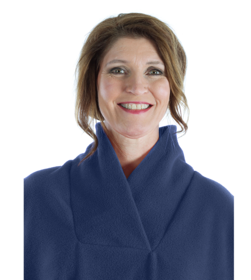 Fleece cape med sjalkrage och kort rygg 7387 - Bild 6