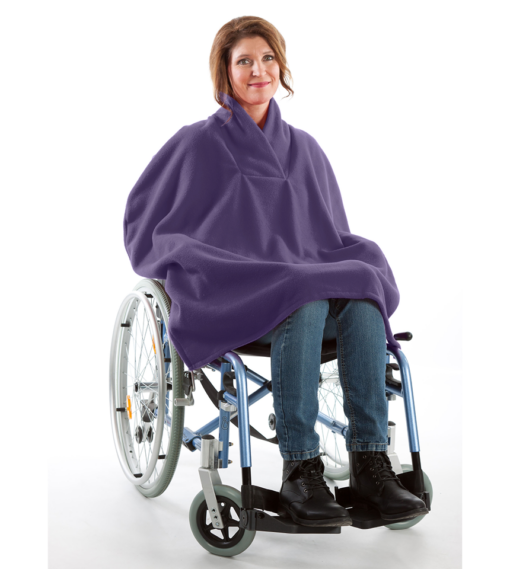 Fleece cape med sjalkrage och kort rygg 7387 - Bild 7
