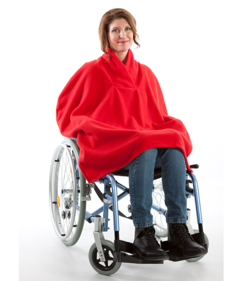 Fleece cape med sjalkrage och kort rygg 7387 - Bild 8