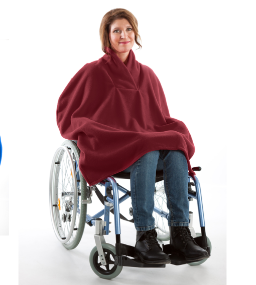 Fleece cape med sjalkrage och kort rygg 7387 - Bild 10