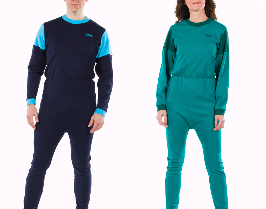 Tunnare pyjamas i bomullstrikå Unisex 1030