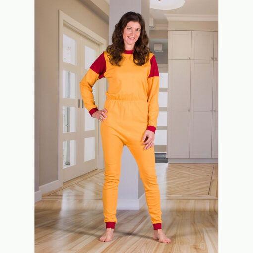 Overall Unisex i kraftigare bomullstrikå dragkedja i rygg 3-pack 1010-3 - Bild 2