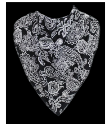 Bib saliv skydd size 4 paisley svart