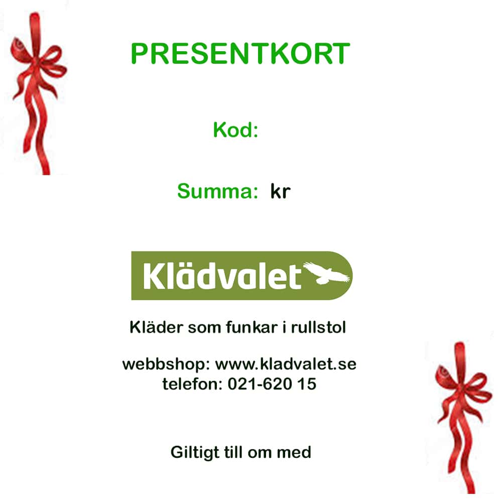 Presentkort som julklapp? Klädvalet