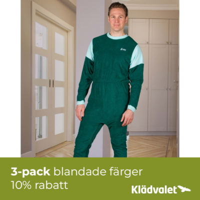 FROTTÉOVERALL UNISEX MED DRAGKEDJA I RYGG OCH GREN 1041-3