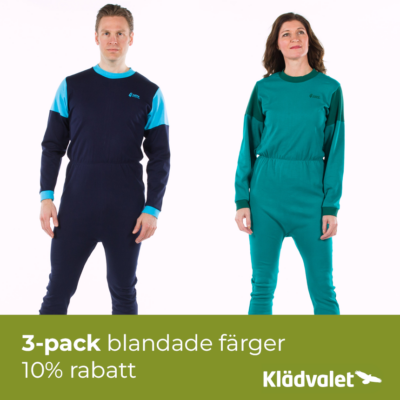 Overall Unisex i kraftigare bomullstrikå 1010 3pack