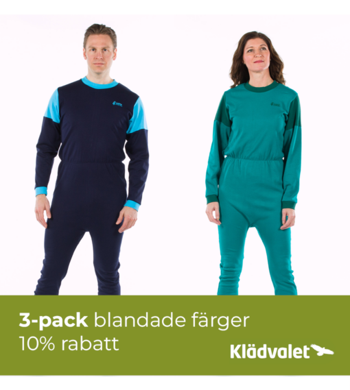 Overall Unisex i kraftigare bomullstrikå 1010 3pack