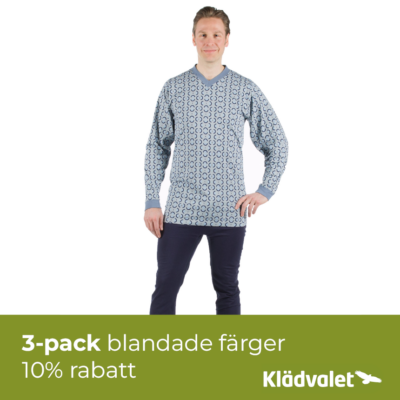 Overall pyjamas med dragkedja i gren och rygg 1091 3pack