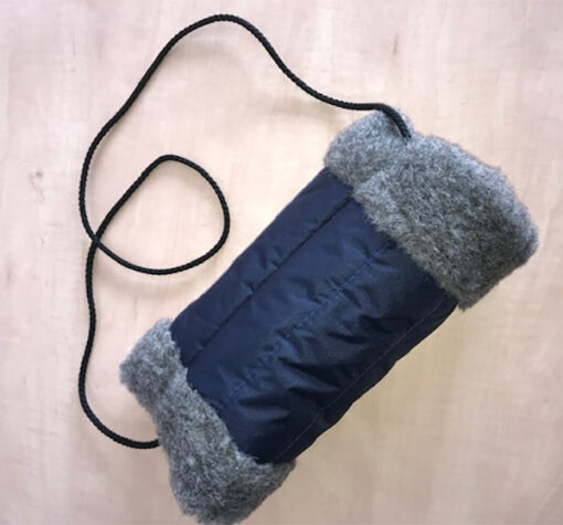 Varm handmuff fodrad med ullblandning 10545