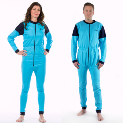 Onepiece dragkedja fram bomullstrikå unisex 1012 1