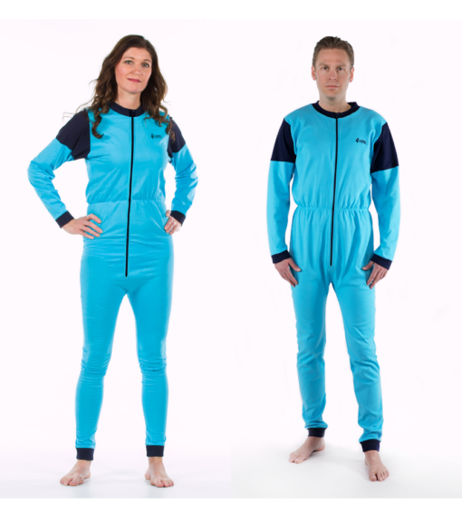 Onepiece dragkedja fram bomullstrikå unisex 1012 1