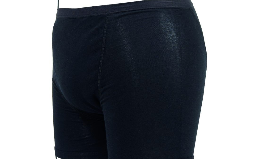 Herrkalsong boxer med absorberande gren