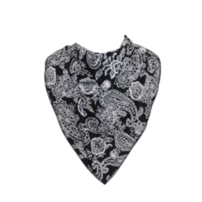 bib saliv skydd svart paisley storlek 4