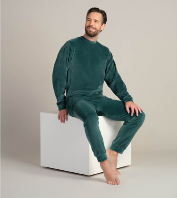 1095 velour body öppning rygg grön