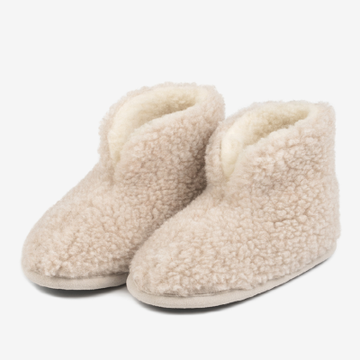tofflor merino hög ull nut